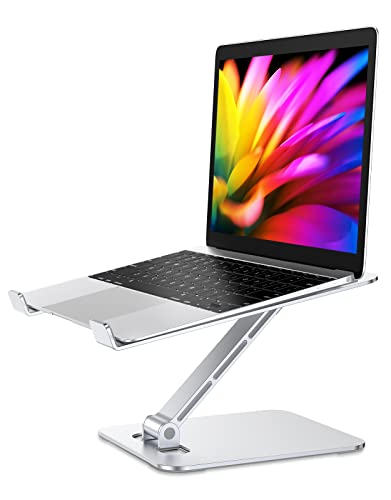 Babacom Laptop Ständer Höhenverstellbar, Faltbarer Laptop Stand aus Aluminiumlegierung Ergonomischer, Belüfteter Laptopständer